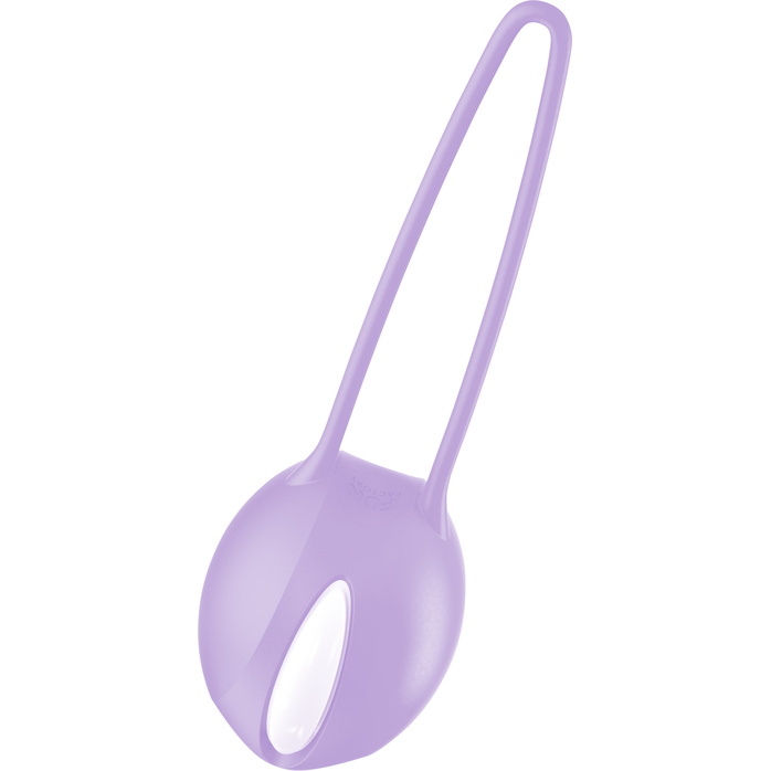 Сиреневый вагинальный шарик Smartballs Uno с петлей