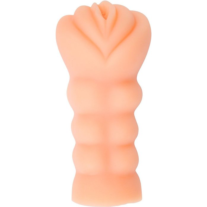 Телесный мастурбатор-вагина с эрекционными кольцами в комплекте. Фотография 5.