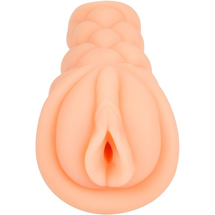 Телесный мастурбатор-вагина с вибропулей и эрекционными кольцами в комплекте. Фотография 3.