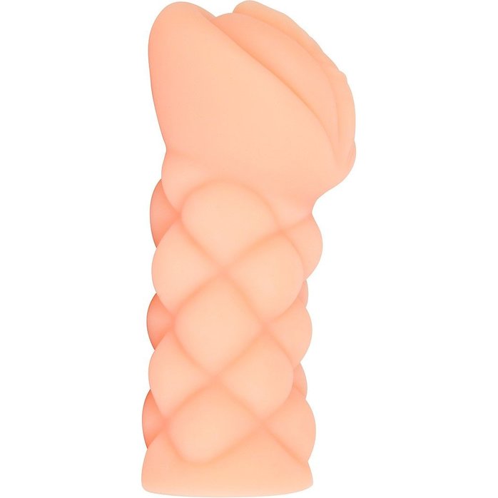 Телесный мастурбатор-вагина с вибропулей и эрекционными кольцами в комплекте. Фотография 5.