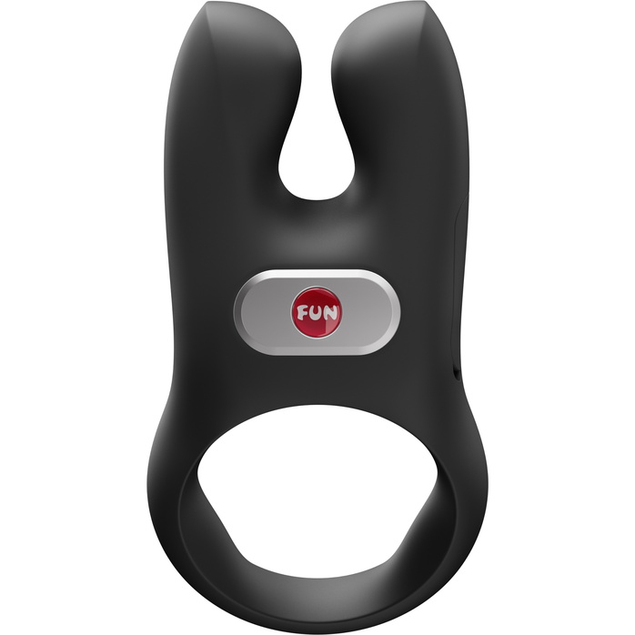 Черное эрекционное виброкольцо Nos