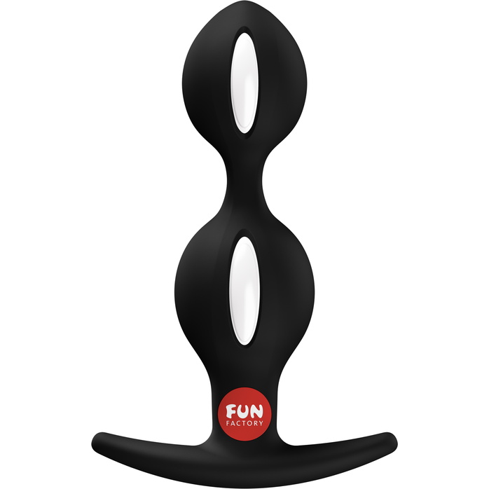 Черный анальный стимулятор B Balls Duo - 13 см