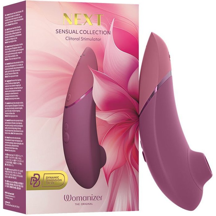 Грязно-розовый бесконтактный клиторальный стимулятор Womanizer Next. Фотография 6.