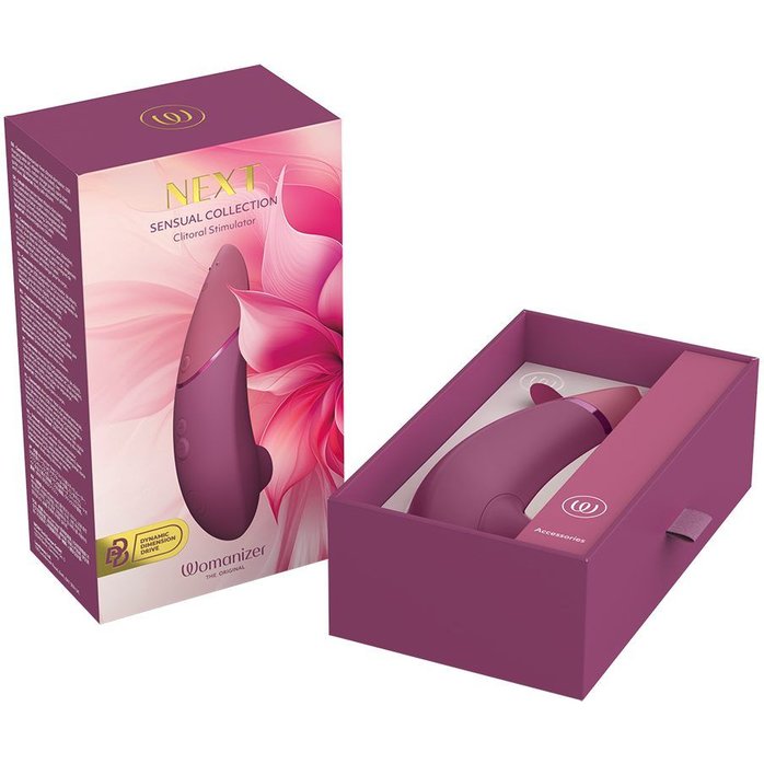 Грязно-розовый бесконтактный клиторальный стимулятор Womanizer Next. Фотография 7.