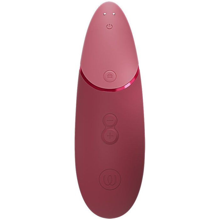 Бордовый бесконтактный клиторальный стимулятор Womanizer Next. Фотография 2.