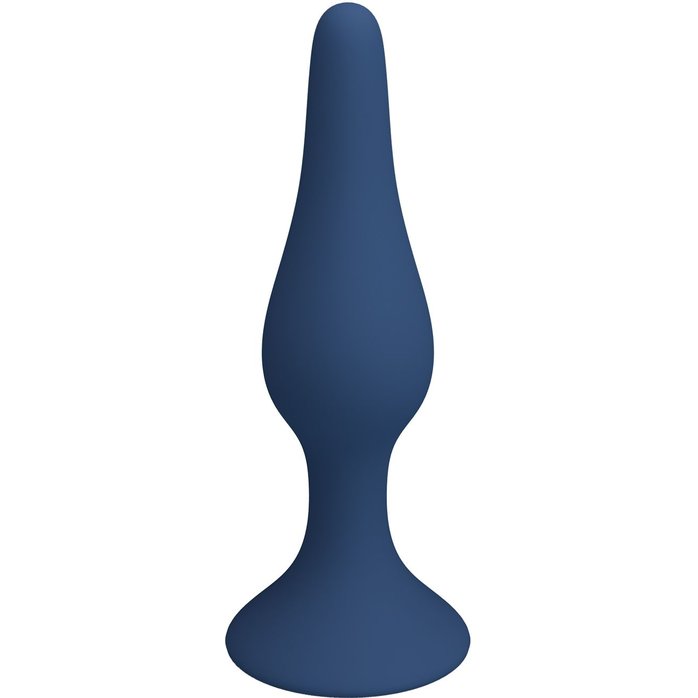 Синяя анальная пробка Slim Anal Plug L - 12,4 см - Mr.Play
