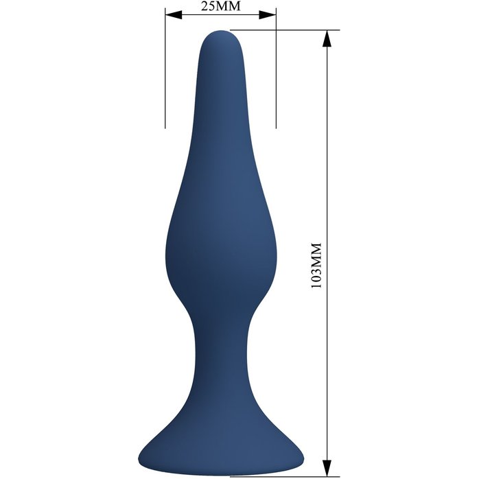 Синяя анальная пробка Slim Anal Plug S - 10,3 см - Mr.Play. Фотография 8.