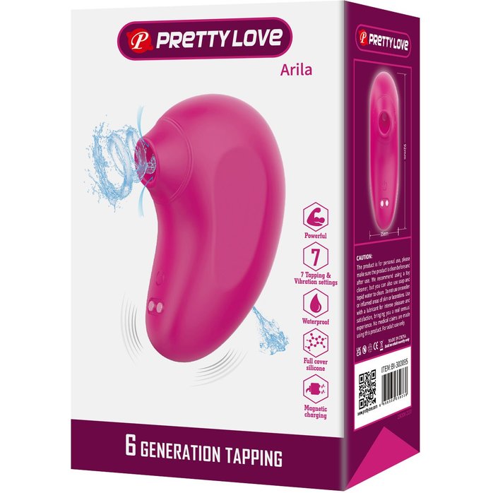 Розовый вакуумный клиторальный массажер Arila - Pretty Love. Фотография 3.