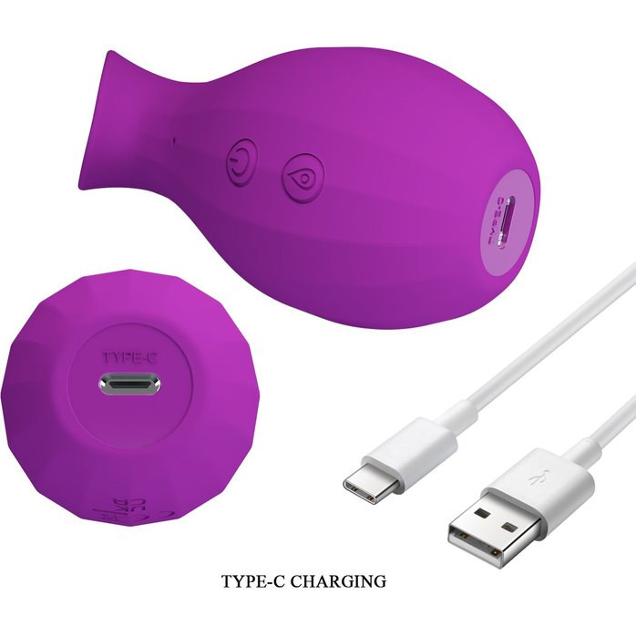 Лиловый клиторальный вакуумный стимулятор Magic Bottle - Pretty Love. Фотография 9.