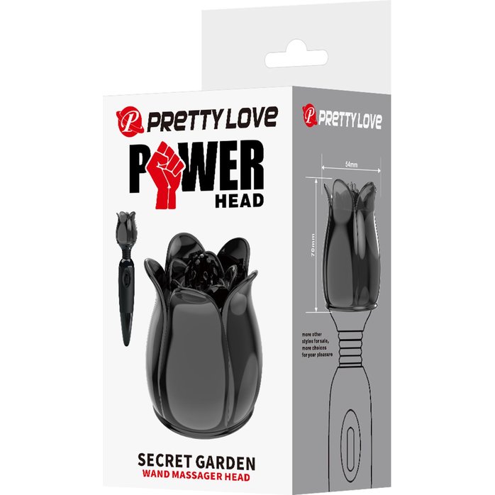 Черная насадка для wand-массажера - Pretty Love. Фотография 3.