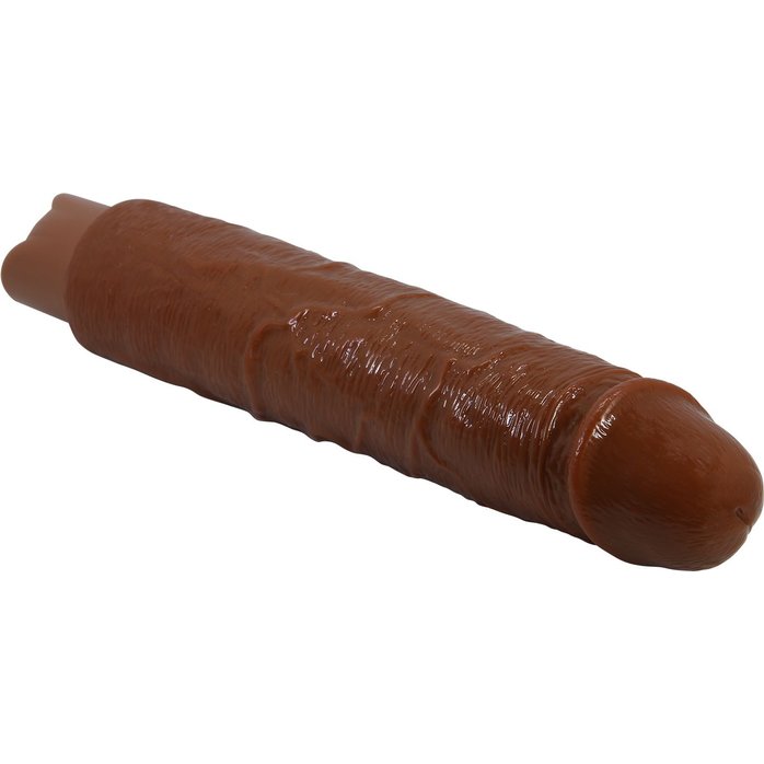 Коричневый реалистичный вибратор Soren - 25,2 см - Pretty Love. Фотография 6.
