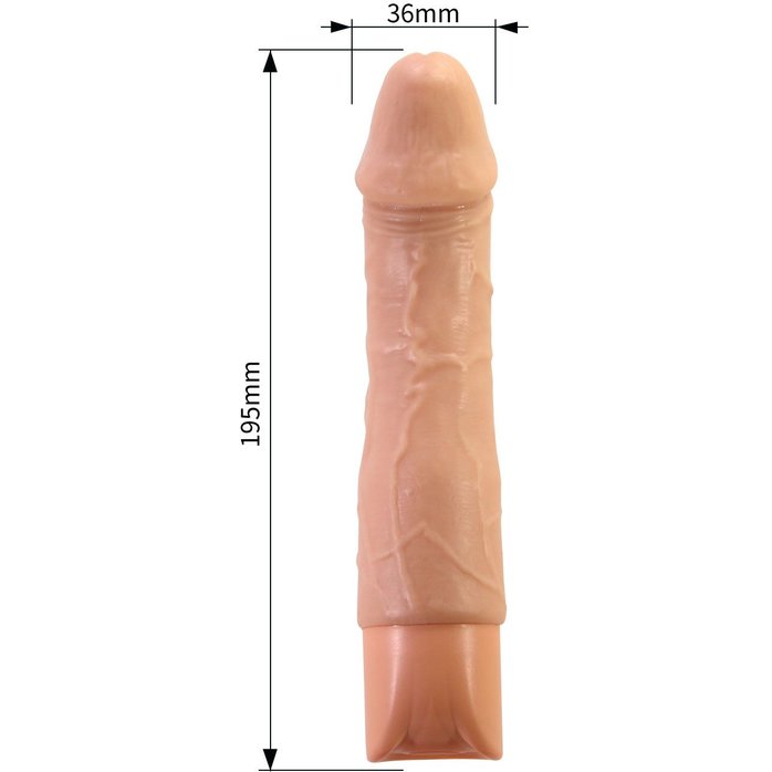 Телесный реалистичный вибратор Jermaine - 19,5 см - Pretty Love. Фотография 7.