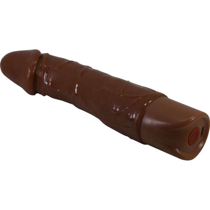 Коричневый реалистичный вибратор Jermaine - 19,5 см - Pretty Love. Фотография 5.
