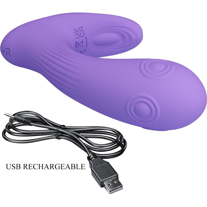 Сиреневый вибратор Andromeda с функцией постукивания - Pretty Love. Фотография 9.