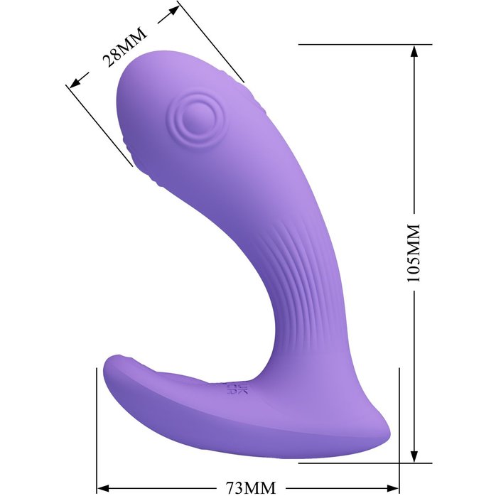 Сиреневый вибратор Andromeda с функцией постукивания - Pretty Love. Фотография 10.
