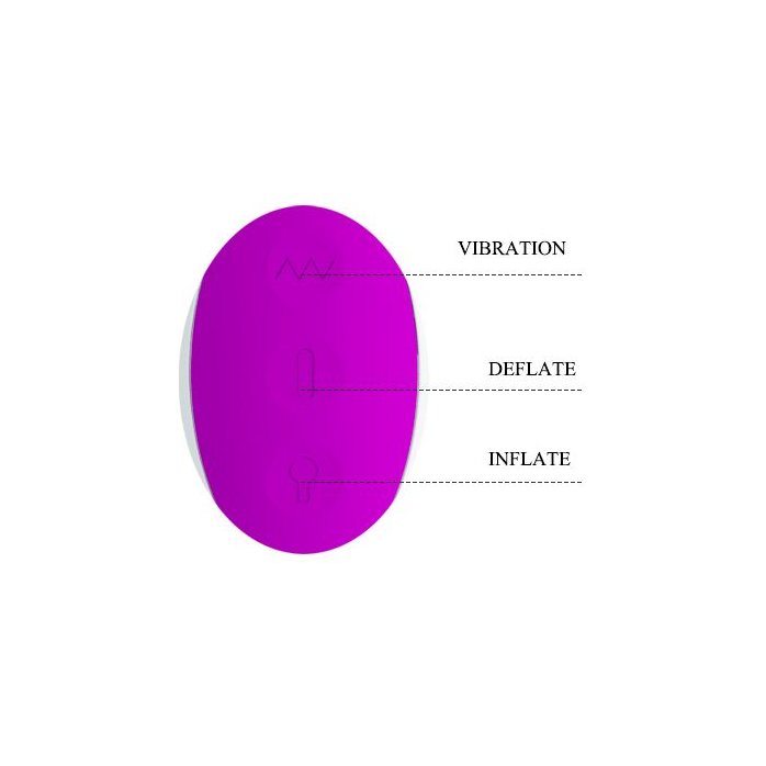 Лиловый вибратор Douglas с клиторальным отростком и функцией расширения - 24,9 см - Pretty Love. Фотография 7.