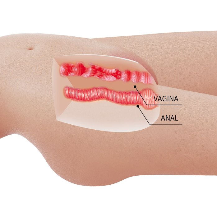 Телесный мастурбатор-торс Mia - Crazy Bull. Фотография 7.