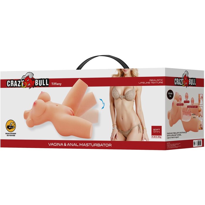 Телесный мастурбатор-торс Tiffany - Crazy Bull. Фотография 9.