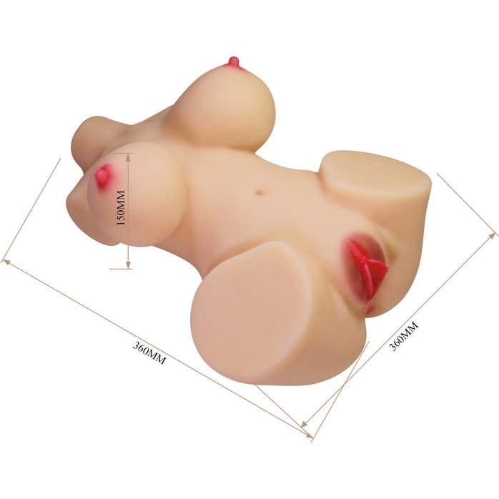 Телесный мастурбатор-торс Emma - Crazy Bull. Фотография 7.