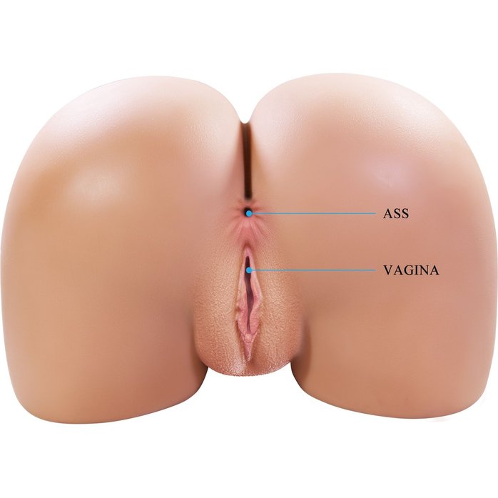 Телесный мастурбатор Julia с 2 любовными тоннелями - Crazy Bull. Фотография 5.