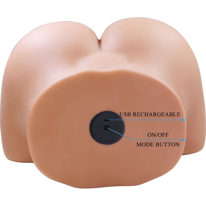 Телесный мастурбатор Julia с 2 любовными тоннелями - Crazy Bull. Фотография 7.