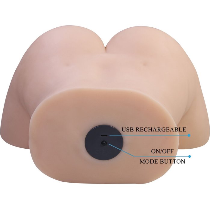 Телесный мастурбатор Liora с вибрацией - Crazy Bull. Фотография 8.