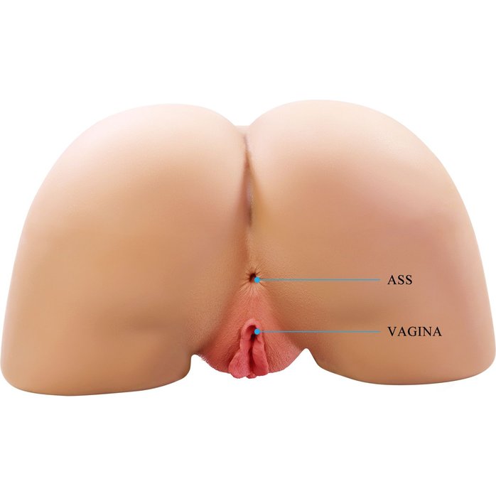 Телесный мастурбатор Olivia с 2 любовными отверстиями - Crazy Bull. Фотография 4.