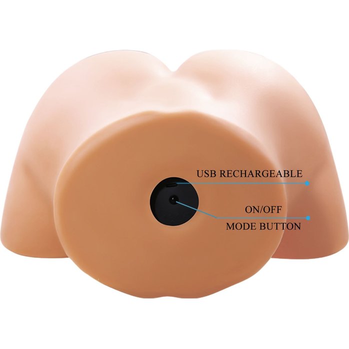 Телесный мастурбатор Olivia с 2 любовными отверстиями - Crazy Bull. Фотография 7.