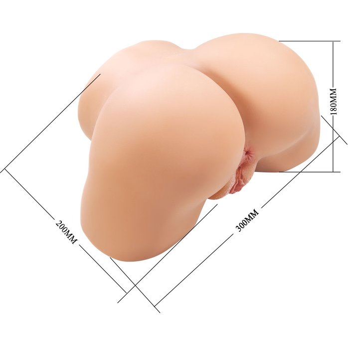 Телесный мастурбатор Olivia с 2 любовными отверстиями - Crazy Bull. Фотография 9.