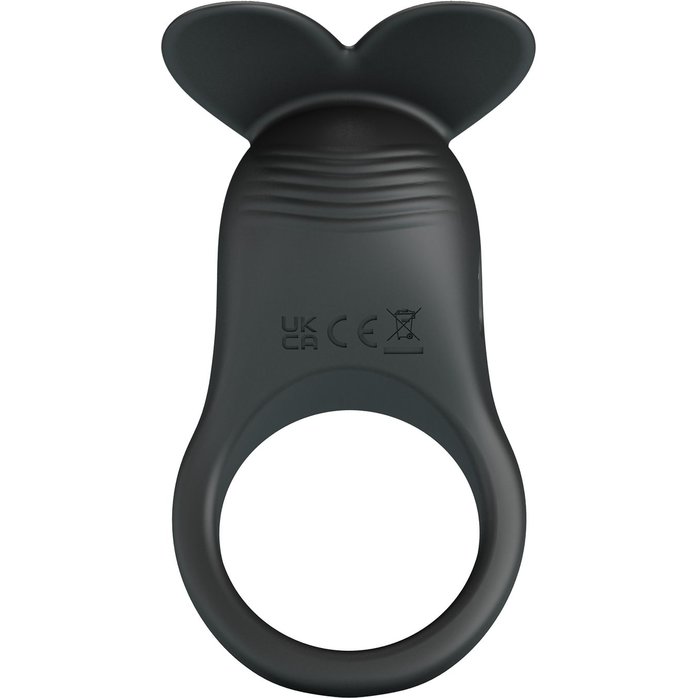 Черное перезаряжаемое виброкольцо Carlton - Pretty Love. Фотография 3.