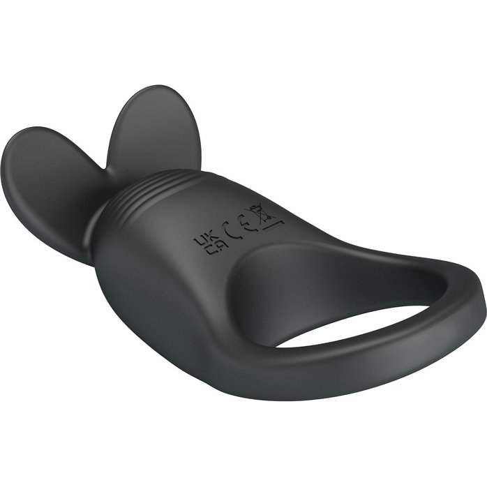 Черное перезаряжаемое виброкольцо Carlton - Pretty Love. Фотография 4.