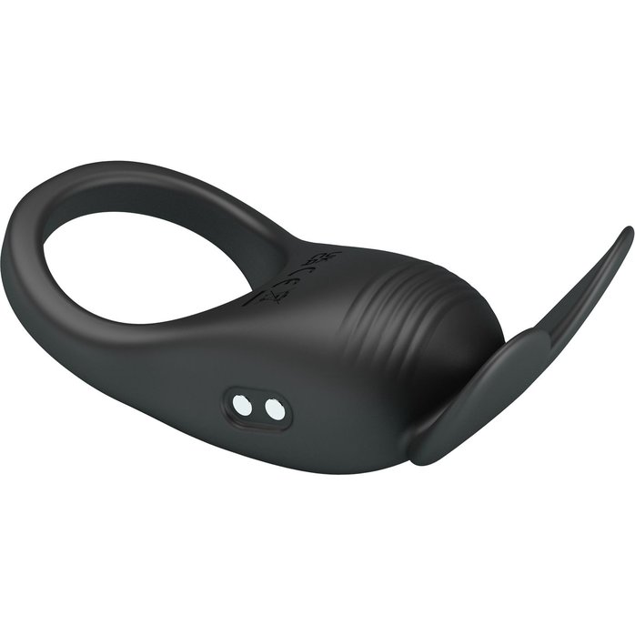 Черное перезаряжаемое виброкольцо Carlton - Pretty Love. Фотография 5.