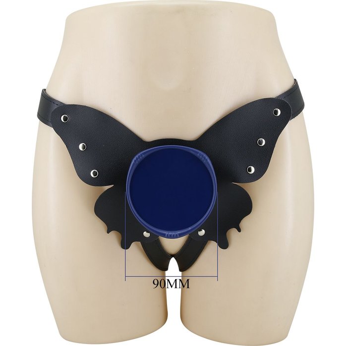 Поясной страпон Wells: трусики в форме бабочки и фаллоимитатор-насадка - Pretty Love. Фотография 4.