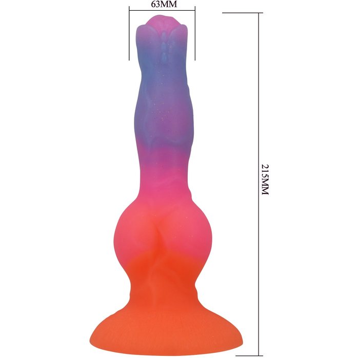 Силиконовый фантазийный фаллоимитатор Hercules - 21,5 см. Фотография 7.