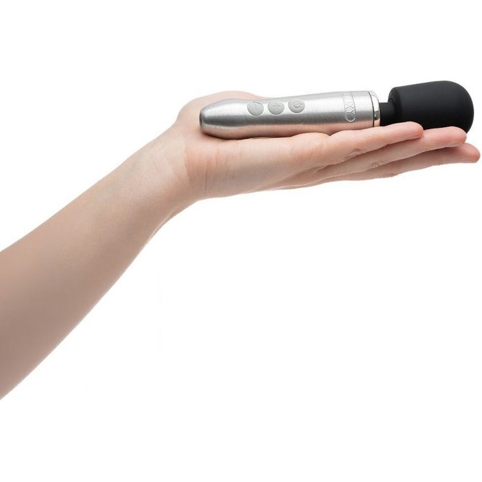 Серебристо-черный вибратор Doxy Go - 16,2 см. Фотография 5.