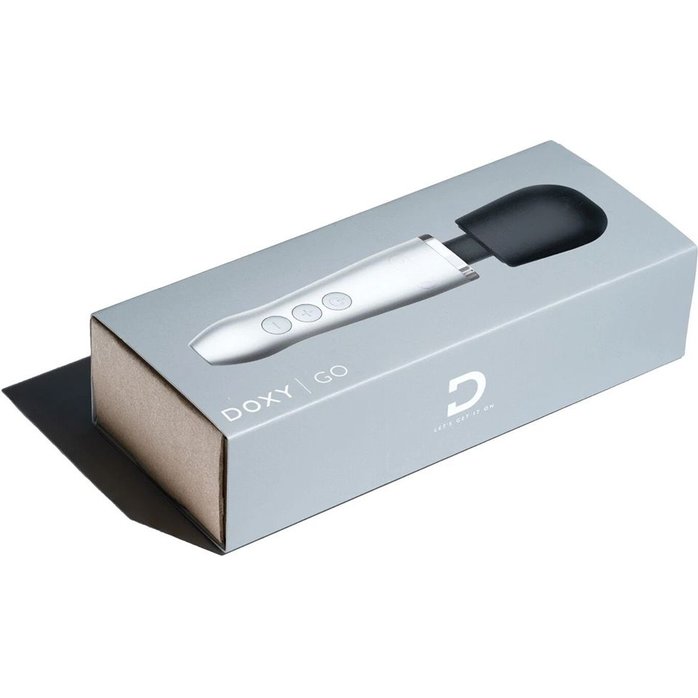 Серебристо-черный вибратор Doxy Go - 16,2 см. Фотография 7.