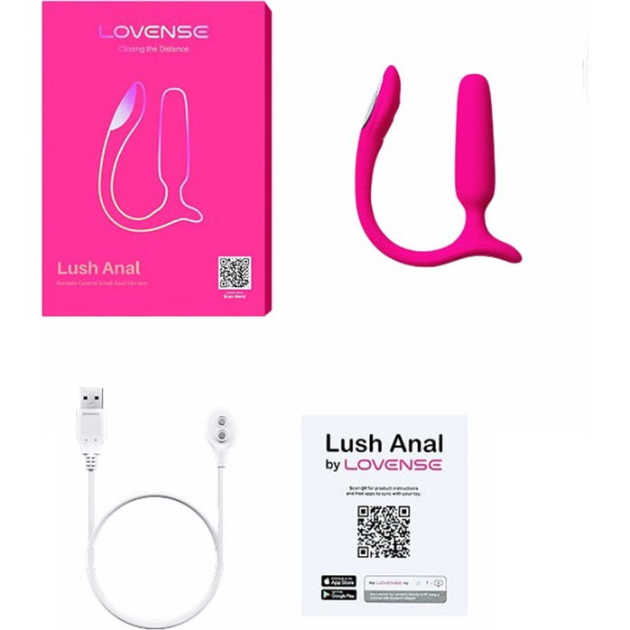 Розовый анальный вибратор с клиторальной стимуляцией Lush Anal. Фотография 3.