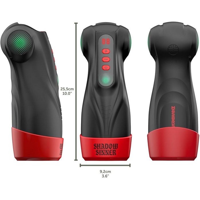 Интерактивный мастурбатор Raven с вакуумом, вибрацией и подсветкой - Masturs. Фотография 11.