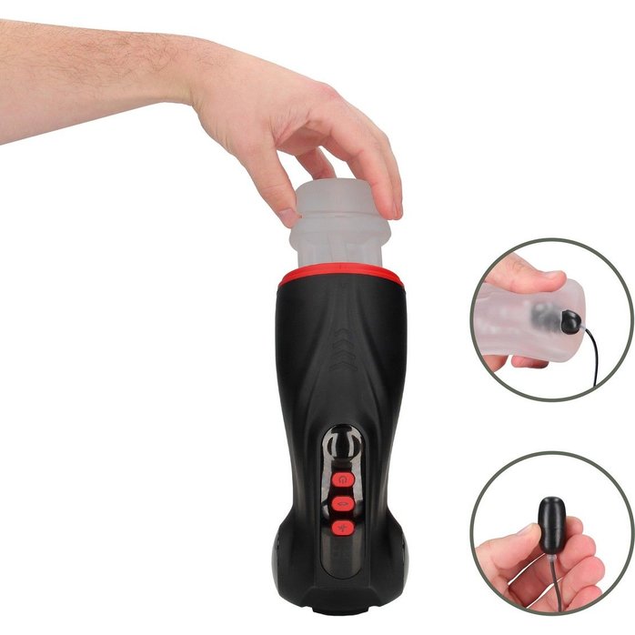 Интерактивный мастурбатор Raven с вакуумом, вибрацией и подсветкой - Masturs. Фотография 13.