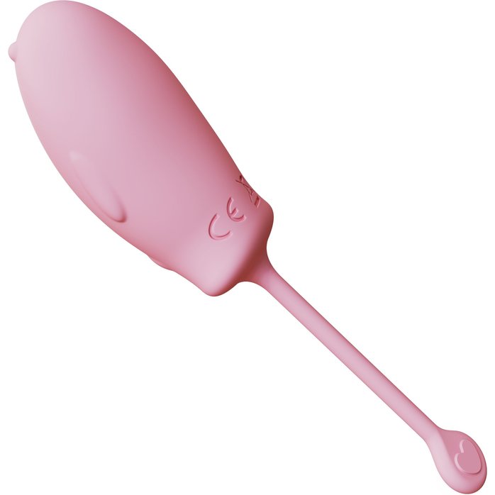 Розовое силиконовое виброяйцо с пультом ДУ. Фотография 2.