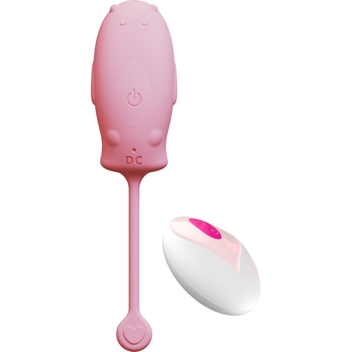 Розовое силиконовое виброяйцо с пультом ДУ