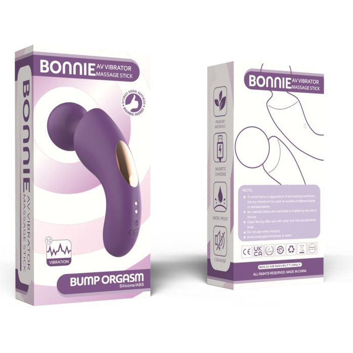 Фиолетовый изогнутый wand-вибратор. Фотография 6.