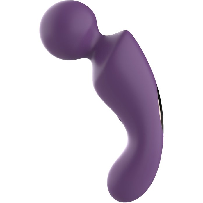 Фиолетовый изогнутый wand-вибратор