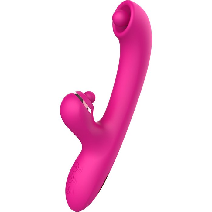 Розовый вибратор-кролик с усиленной стимуляцией точки G
