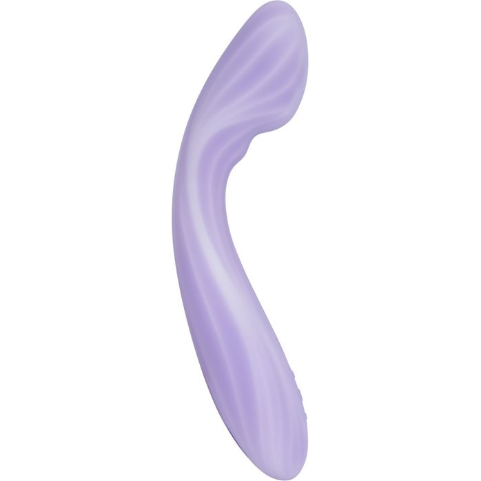 Сиреневый интерактивный вибростимулятор с функцией нагрева Margot - 21 см. Фотография 2.