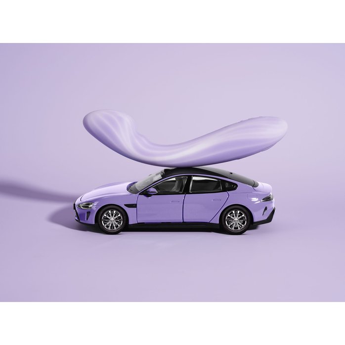 Сиреневый интерактивный вибростимулятор с функцией нагрева Margot - 21 см. Фотография 12.