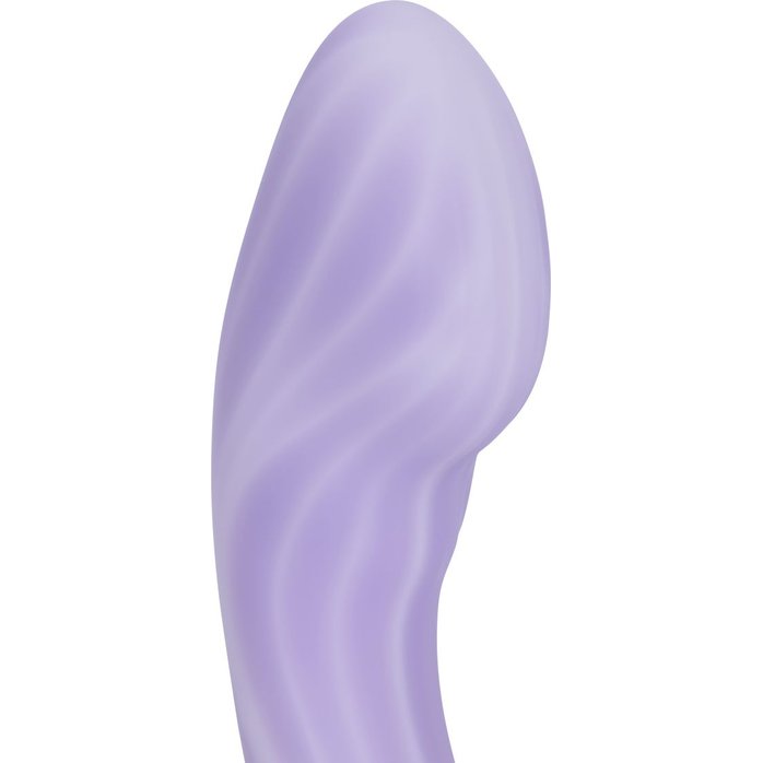 Сиреневый интерактивный вибростимулятор с функцией нагрева Margot - 21 см. Фотография 5.