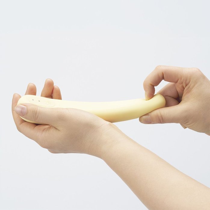 Желтый вибратор iroha Fit Mikazuki - 17,7 см - IROHA Vibrators. Фотография 7.