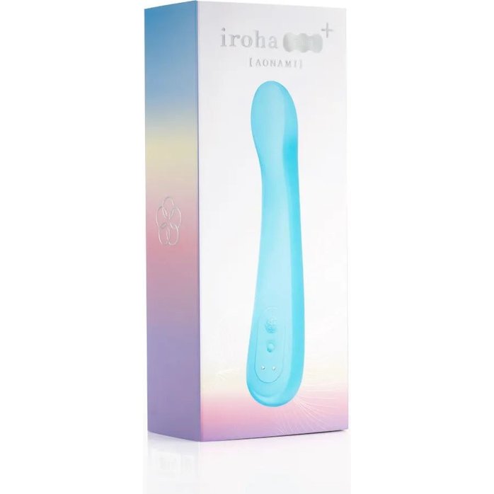 Голубой вибратор с подвижной головкой iroha Fit Aonami - 18 см - IROHA Vibrators. Фотография 3.
