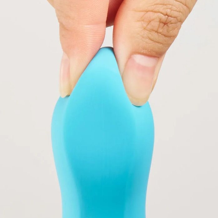 Голубой вибратор с подвижной головкой iroha Fit Aonami - 18 см - IROHA Vibrators. Фотография 6.